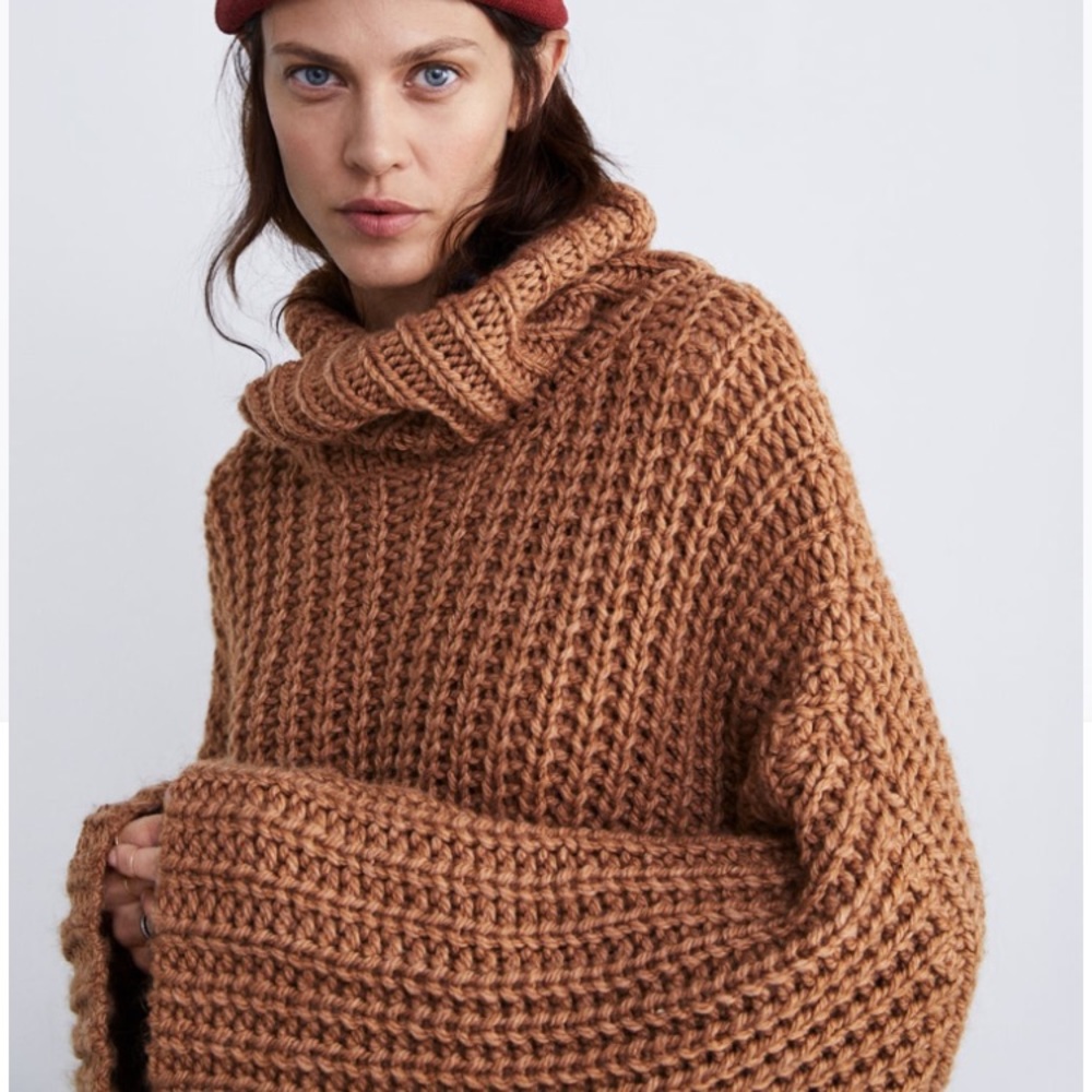 Zara Camel oversized sweater - Picture 4 of 14